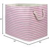 imageDII Woven Paper Storage Bin Pinstripe Rose Medium RectangleRose