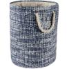imageDII Woven Paper Storage Bin Tweed Black MediumNautical Blue