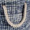imageDII Woven Paper Storage Bin Tweed Black MediumNautical Blue