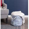 imageDII Woven Paper Storage Bin Tweed Black MediumNautical Blue