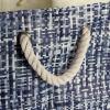 imageDII Woven Paper Storage Bin Tweed Black MediumNautical Blue