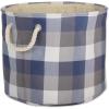 imageDII Buffalo Check Storage Collection Collapsible Bin with Handles Large Rectangle 175x12x15 Tri Color BlackTri Color French Blue
