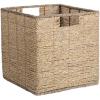 imageDII Decorative Woven Seagrass Cube with Metallic for Bathroom ampamp Home Organization Solutions to Enhance Dcor ampamp Add Functionality Medium Cube  11x11x11 Gold