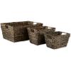 imageDII Hyacinth Collection Storage Baskets Large Set Assorted Sizes Natural 5 PieceGray Wash