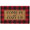 imageDII Outdoor Christmas Door Mat Collection Decorative Holiday Doormat Front Porch Dcor 17x29 Holly Jolly Cookie CoCome in  Cozy Up