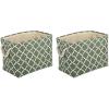 imageDII Polyester Container with Handles Lattice Storage Bin Medium Bright GreenArtichoke