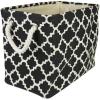 imageDII Polyester Container with Handles Lattice Storage Bin Medium Bright GreenBlack