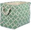 imageDII Polyester Container with Handles Lattice Storage Bin Medium Bright GreenBright Green