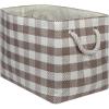 imageDII Woven Paper Storage Bin Checkers Aqua Large RectangleStone