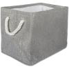 imageDII Woven Paper Storage Bin Metallic Lurex Gray Small RectangleGray