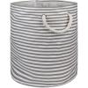 imageDII Woven Paper Storage Bin Pinstripe Rose Medium RectangleGray