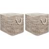 imageDII Woven Paper Storage Bin Tweed Black MediumStone