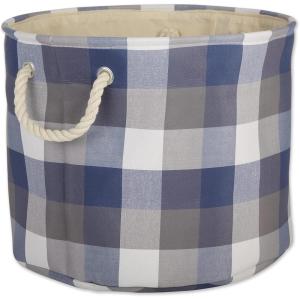 imageDII Buffalo Check Storage Collection Collapsible Bin with Handles Large Rectangle 175x12x15 Tri Color BlackTri Color French Blue