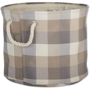 imageDII Buffalo Check Storage Collection Collapsible Bin with Handles Large Rectangle 175x12x15 Tri Color BlackTri Color Stone