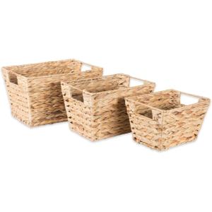 imageDII Hyacinth Collection Storage Baskets Large Set Assorted Sizes Natural 5 PieceNatural