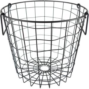 imageDII Metal Wire Mesh Stackable Utility Storage Bin Medium Rectangle 13x11x9 Cool GrayBlack