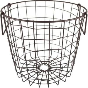imageDII Metal Wire Mesh Stackable Utility Storage Bin Medium Rectangle 13x11x9 Cool GrayBronze