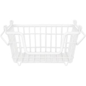 imageDII Metal Wire Mesh Stackable Utility Storage Bin Medium Rectangle 13x11x9 Cool GrayWhite
