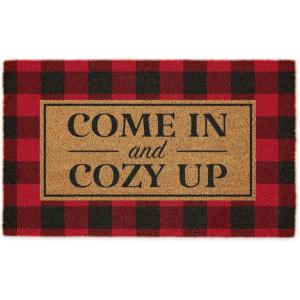 imageDII Outdoor Christmas Door Mat Collection Decorative Holiday Doormat Front Porch Dcor 17x29 Holly Jolly Cookie CoCome in  Cozy Up