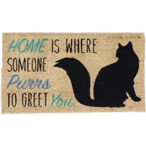 imageDII Pet Print Collection Natural Coir Doormat 17x29 Home CatHome Cat