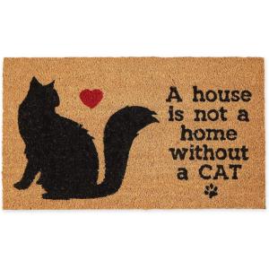 imageDII Pet Print Collection Natural Coir Doormat 17x29 Home CatNot a Home WO a Cat