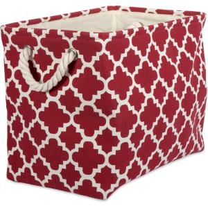 imageDII Polyester Container with Handles Lattice Storage Bin Medium Bright GreenRust