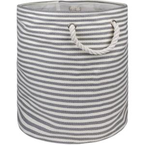 imageDII Woven Paper Storage Bin Pinstripe Rose Medium RectangleGray