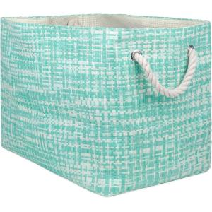 imageDII Woven Paper Storage Bin Tweed Black MediumAqua