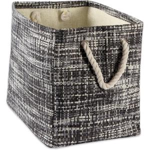 imageDII Woven Paper Storage Bin Tweed Black MediumBlack