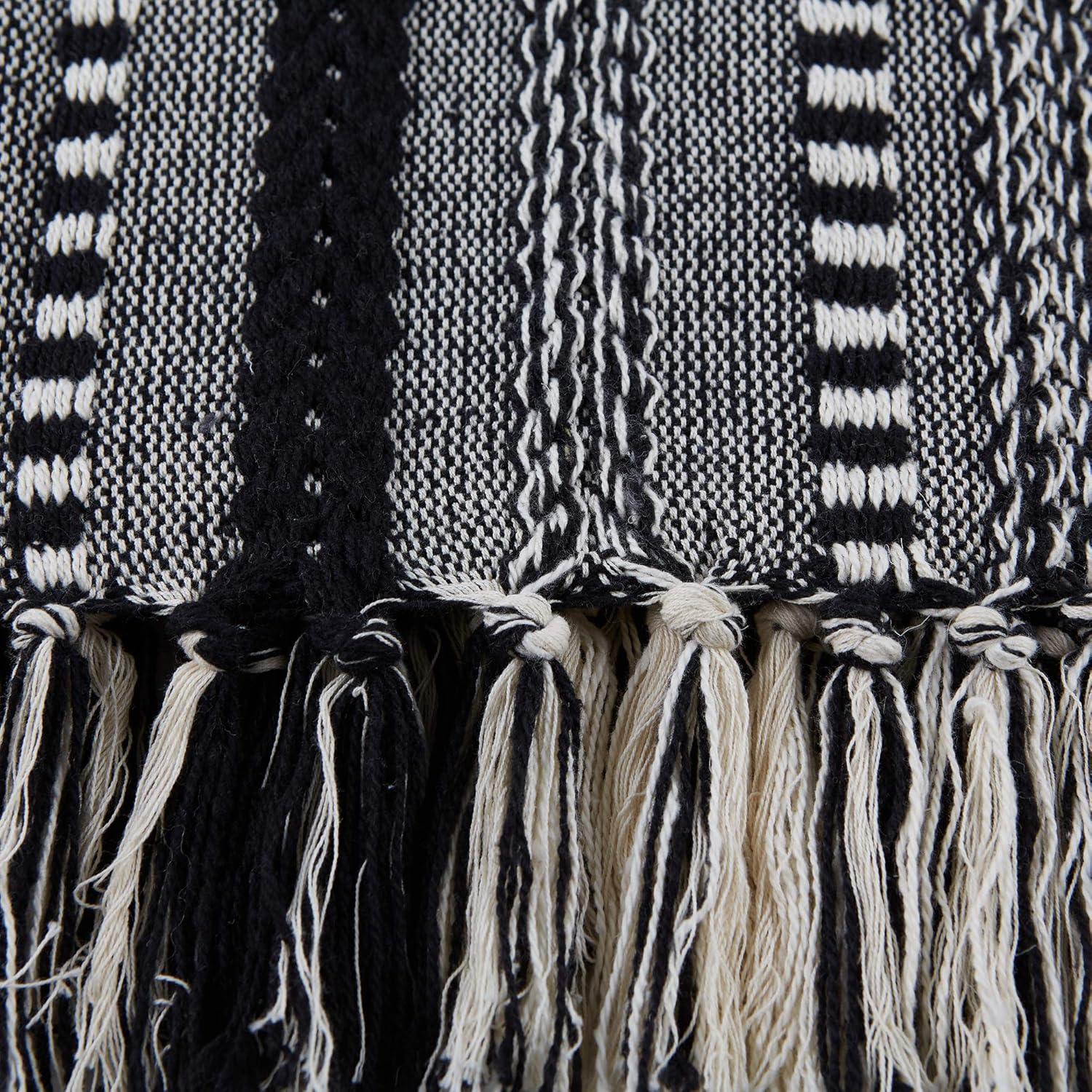 imageDII Braided Striped Decorative Throw Blanket 50x60 ArtichokeBlack