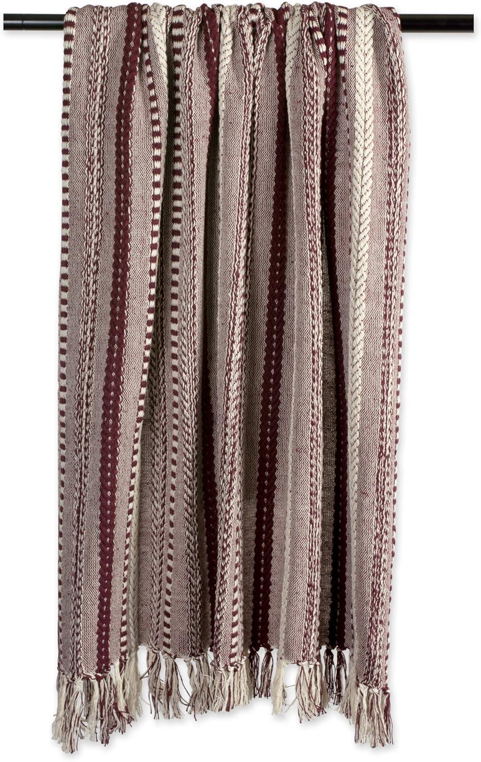 imageDII Braided Striped Decorative Throw Blanket 50x60 ArtichokeBlackberry