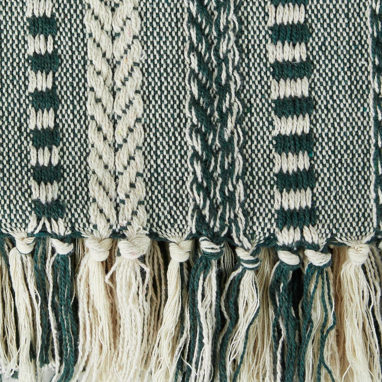 imageDII Braided Striped Decorative Throw Blanket 50x60 ArtichokeDark Green