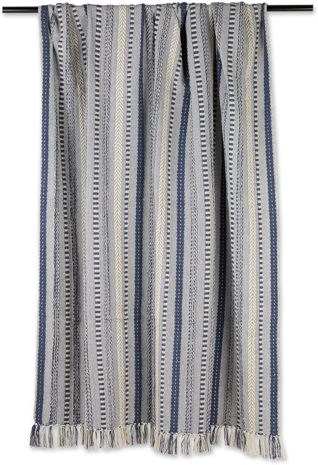 imageDII Braided Striped Decorative Throw Blanket 50x60 ArtichokeFrench Blue