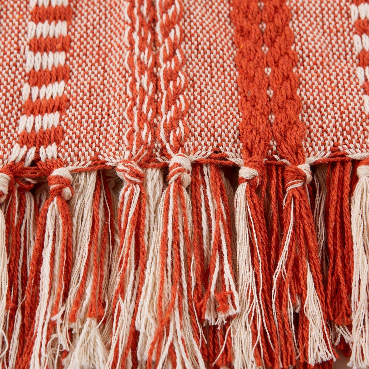 imageDII Braided Striped Decorative Throw Blanket 50x60 ArtichokeVintage Red