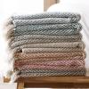 imageDII 100 Cotton Basket Weave Throw for IndoorOutdoor Use Camping Bbqs Beaches Everyday Blanket 50 x 60 Woven StripeArtichoke Green