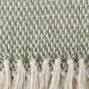 imageDII 100 Cotton Basket Weave Throw for IndoorOutdoor Use Camping Bbqs Beaches Everyday Blanket 50 x 60 Woven StripeArtichoke Green