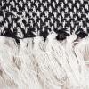 imageDII 100 Cotton Basket Weave Throw for IndoorOutdoor Use Camping Bbqs Beaches Everyday Blanket 50 x 60 Woven StripeBlack
