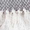 imageDII 100 Cotton Basket Weave Throw for IndoorOutdoor Use Camping Bbqs Beaches Everyday Blanket 50 x 60 Woven StripeGray