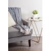 imageDII 100 Cotton Basket Weave Throw for IndoorOutdoor Use Camping Bbqs Beaches Everyday Blanket 50 x 60 Woven StripeNautical Blue