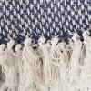 imageDII 100 Cotton Basket Weave Throw for IndoorOutdoor Use Camping Bbqs Beaches Everyday Blanket 50 x 60 Woven StripeNautical Blue