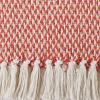 imageDII 100 Cotton Basket Weave Throw for IndoorOutdoor Use Camping Bbqs Beaches Everyday Blanket 50 x 60 Woven StripeSpice