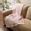 imageDII 100 Cotton Basket Weave Throw for IndoorOutdoor Use Camping Bbqs Beaches Everyday Blanket 50 x 60 Woven StripeSpice