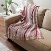 imageDII Braided Striped Decorative Throw Blanket 50x60 ArtichokeBarn Red