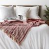 imageDII Braided Striped Decorative Throw Blanket 50x60 ArtichokeBarn Red