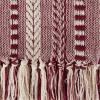 imageDII Braided Striped Decorative Throw Blanket 50x60 ArtichokeWine