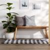 imageDII Buffalo Check Rug Collection Hand Dyed Reversible Chindi Rug 26x40 BlackBlack