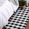 imageDII Buffalo Check Rug Collection Hand Dyed Reversible Chindi Rug 26x40 BlackBlack