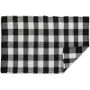 imageDII Buffalo Check Rug Collection Hand Dyed Reversible Chindi Rug 26x40 BlackBlack