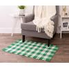 imageDII Buffalo Check Rug Collection Hand Dyed Reversible Chindi Rug 26x40 BlackGreen