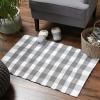 imageDII Buffalo Check Rug Collection Hand Dyed Reversible Chindi Rug 26x40 BlackGrey